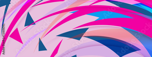 Abstract modern pink lowpoly banner background with geometric diagonal overlay layer and shapes.