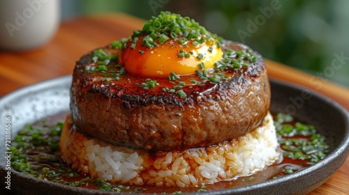 Loco Moco Hawaii food advertisement Generative AI