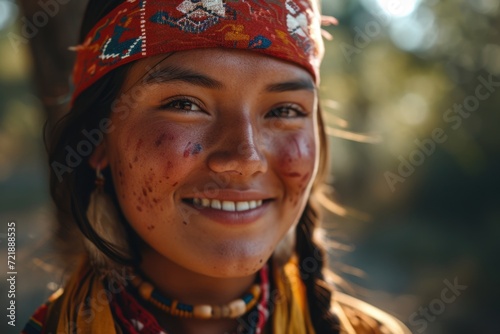 Smiling Native American woman