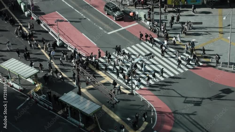 People Crossing the Crosswalk Seen from an Overhead Shot | Shibuya, Tokyo, Japan People Crossing the Crosswalk Seen from an Overhead Shot | Shibuya, Tokyo, Japan