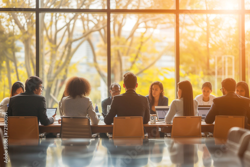 Creative Teamwork Meeting in a Corporate Office