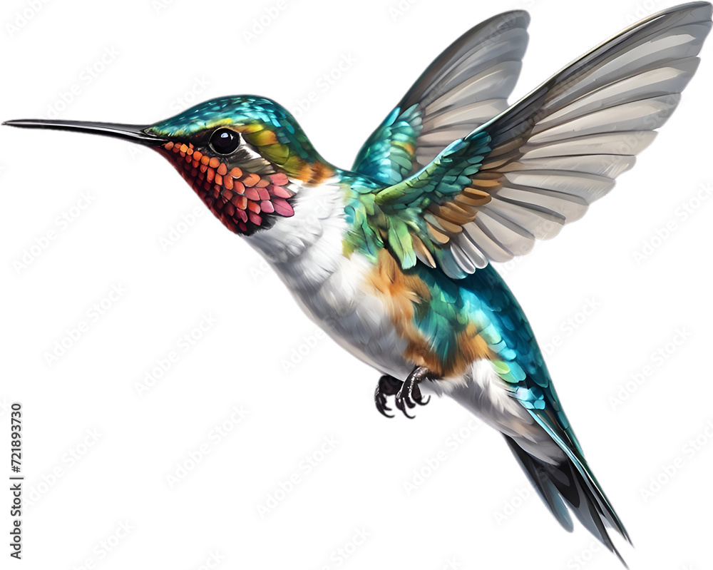 Fototapeta premium Close-up image of a Bee hummingbird bird. 