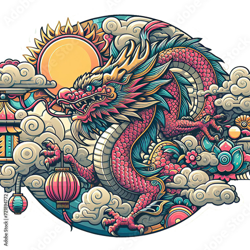 Dragon Image, Logo, Icon and symbol in Chinese culture © Dwi