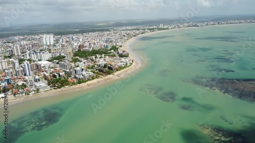 Imagens aéreas da praia do Bessa, em João Pessoa, Paraíba, drone photo