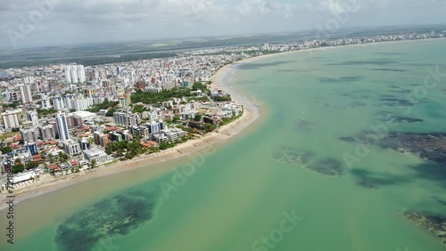 Imagens aéreas da praia do Bessa, em João Pessoa, Paraíba, drone photo