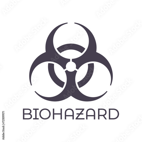 Biohazard or hazardous biological materials caution graphic icon 
