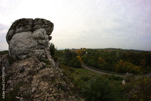 Fototapeta Naklejka Na Ścianę i Meble -  Limestone rock, kromołowiec, Sielsia, Poland