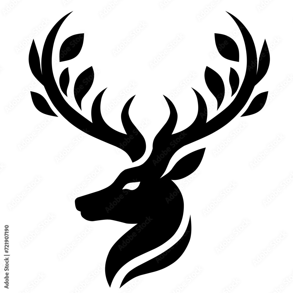 Deer head silhouette Deer head silhouette