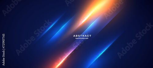 Abstract futuristic background with glowing light effect.Vector illustration. photo