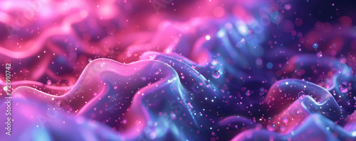 Abstract background of particles and fluids