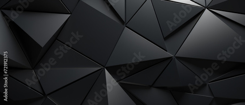 Composition with black geometric shapes, abstract background