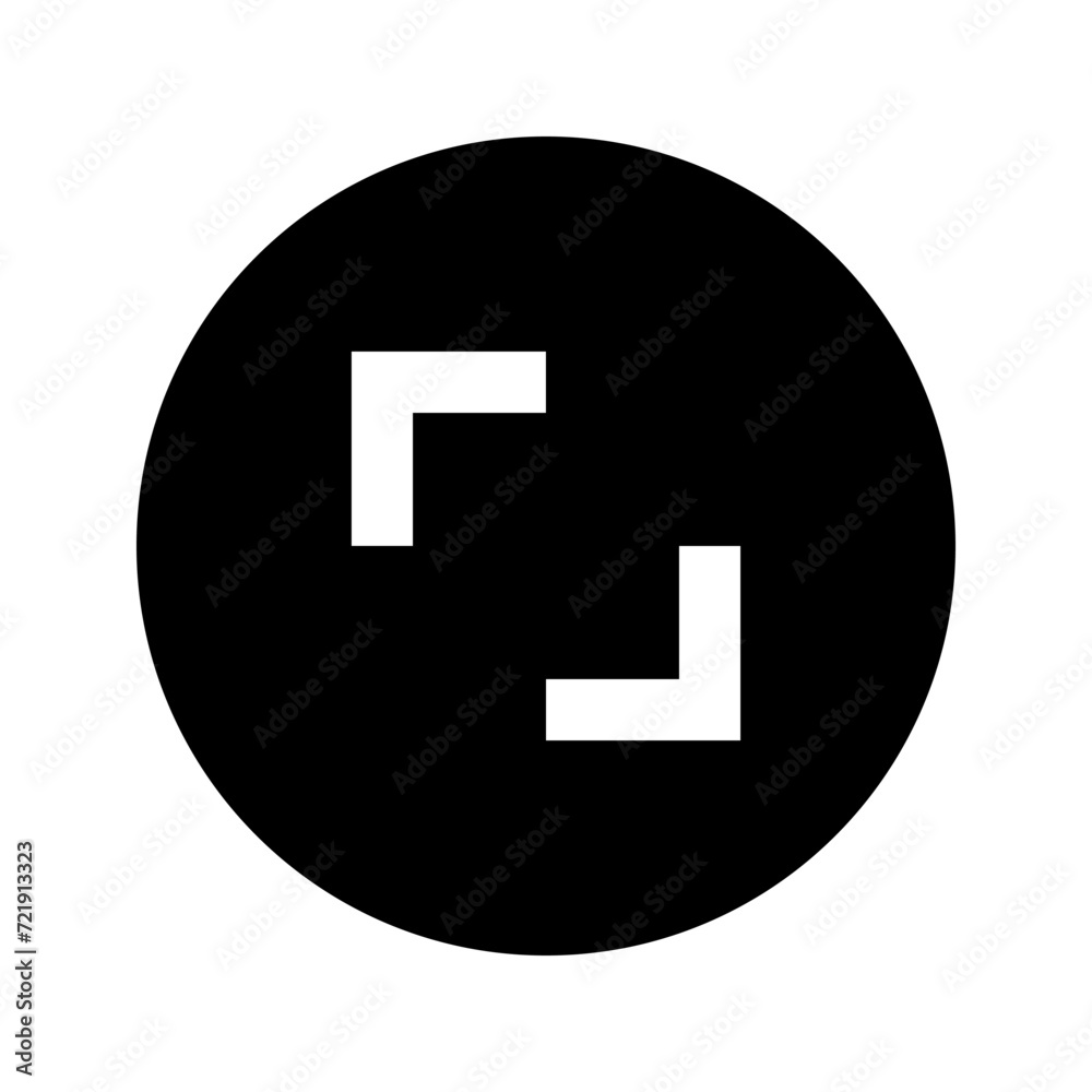 Expand Arrow Circular Black Icon Expand Arrow Circular Black Icon