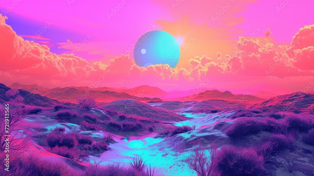 rupaul's drag race inspired landscape with color vibe, shade, Background 