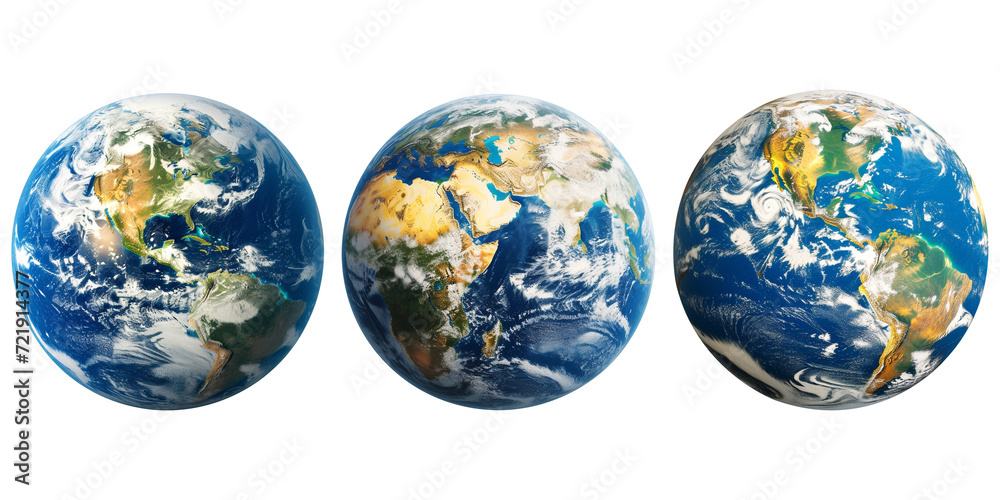 earth planet isolated on transparent background