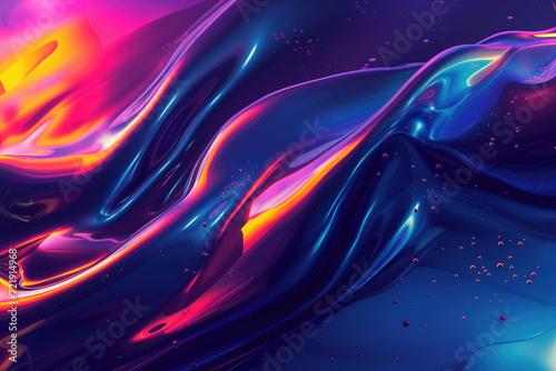 Abstract colorful fluid shape