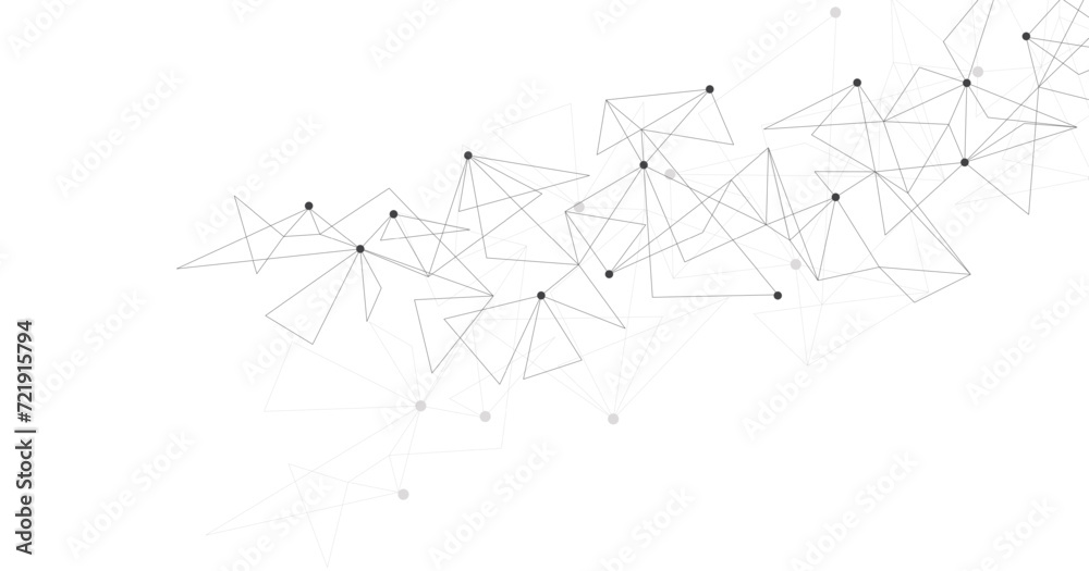 Concept of geometric mesh lines on a white background. Triangle pattern. Geometric abstract background with simple Triangle elements.