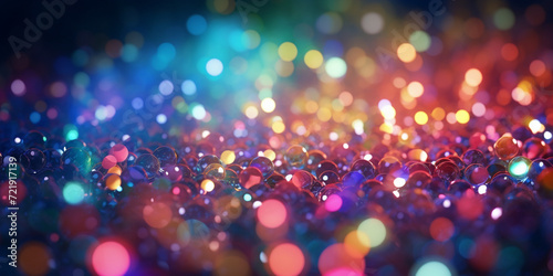 A close up of glitter with a blurry background, Colorful Glitter Background 