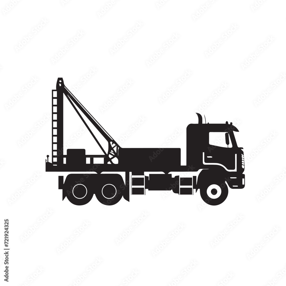 Naklejka premium Pump truck in cartoon, doodle style. Image for t shirt. Isolated 2d vector illustration in logo, icon, sketch style, Eps 10. AI Generative