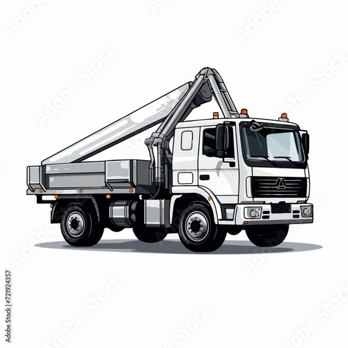 Pump truck in cartoon, doodle style. Image for t shirt. Isolated 2d vector illustration in logo, icon, sketch style, Eps 10. AI Generative