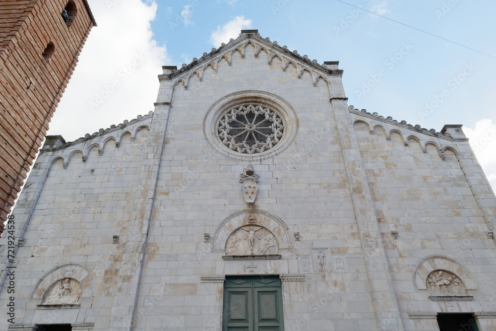 The Collegiate Church of San Martino in Pietrasanta . Tuscany, Italy