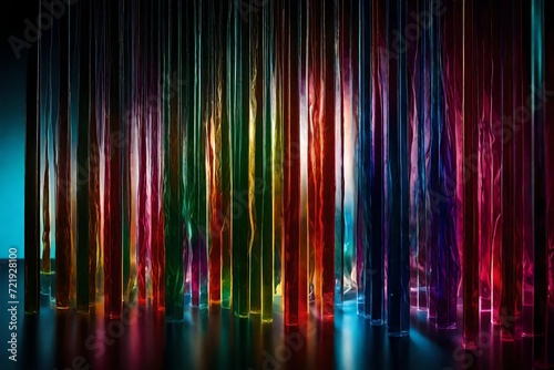 A close-up exploration of color gels suspended in clear liquid, revealing the nuanced interplay of light and color in a controlled environment.