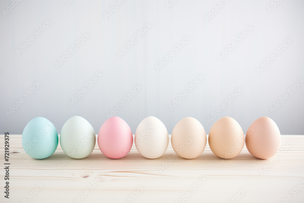 Colored Easter eggs on solid background Colored Easter eggs on solid background