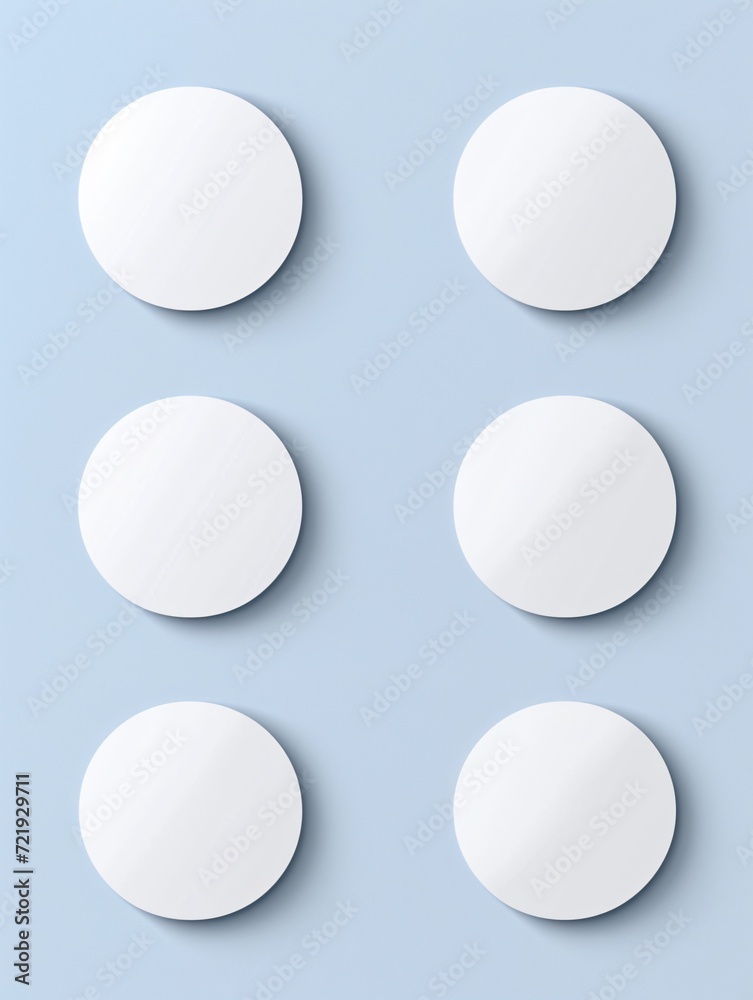 Realistic mockup of round stickers on a textured surface, with ample space for tape or badge designs. Realistic mockup of round stickers on a textured surface, with ample space for tape or badge designs.