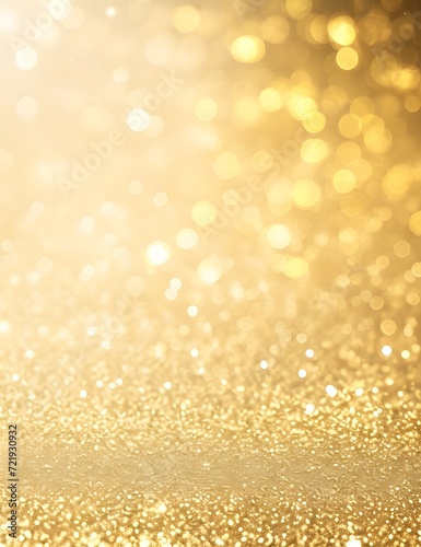 a close up of a gold glitter background. golden style like blurred background. packaging, gifts, banners, posters, greeting cards. AI generated  
