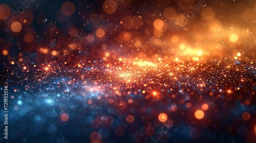 Energetic galaxy with bokeh effect, blurred lights on dark background.