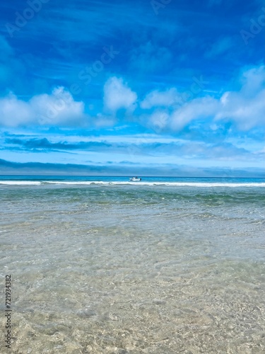 Transparent sea water  beautiful azure sea coast  sand beach  natural blue sea background