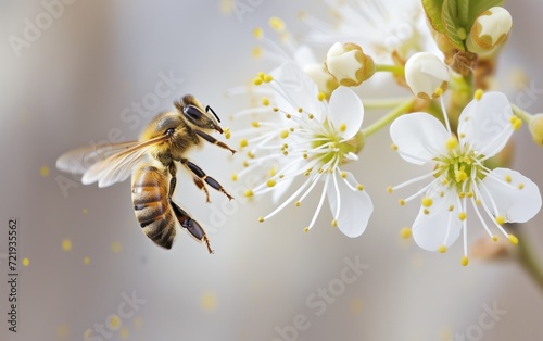 Macro close-up view of bee