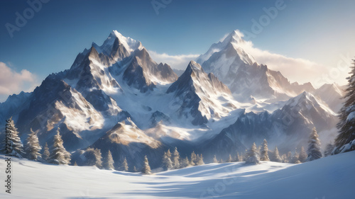 Snow covered mountains in winter  Swiss mountains in winter  Snow mountain landscape wallpaper  snow mountain images  mountain wallpaper