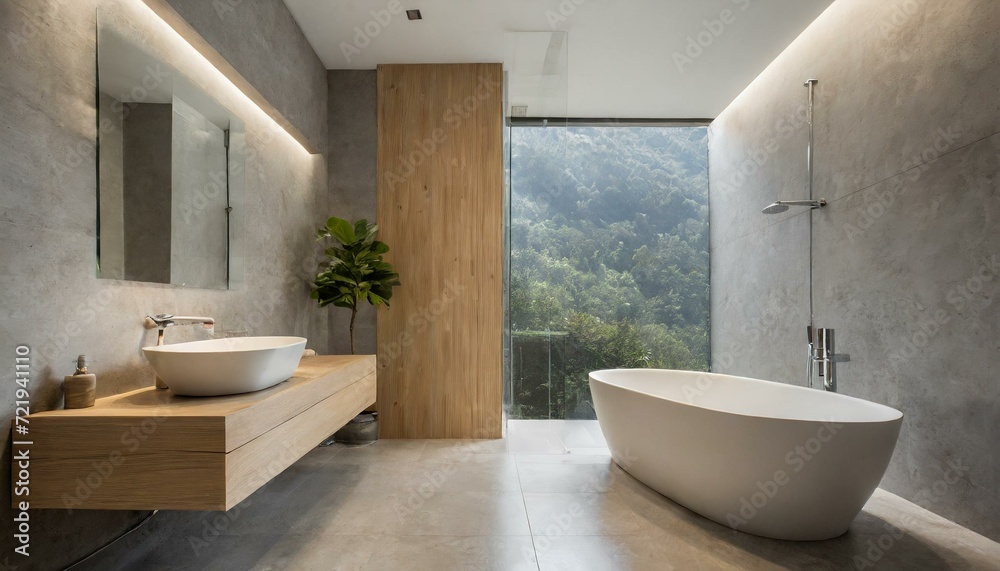 Modern Minimalist Luxury Style Bathroom - Interior Design - Bathroom with Hotel or Luxurious Design Modern Minimalist Luxury Style Bathroom - Interior Design - Bathroom with Hotel or Luxurious Design