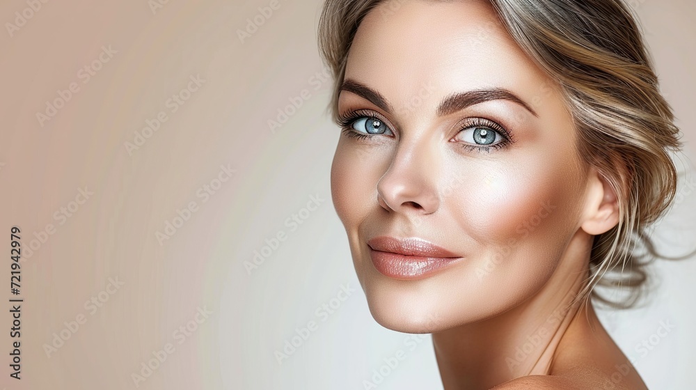Fototapeta premium Unlock the secret to longevity and beautiful, youthful skin in women. Discover the keys to radiant health and timeless beauty.