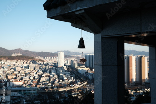 view of the city from temple photo
