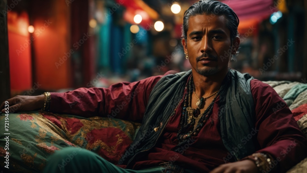 Portrait of a handsome man in traditional clothes Portrait of a handsome man in traditional clothes