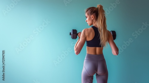 Gym workout, powerful back