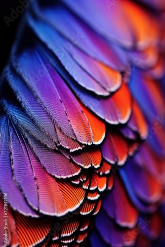 a close up of a colorful feather