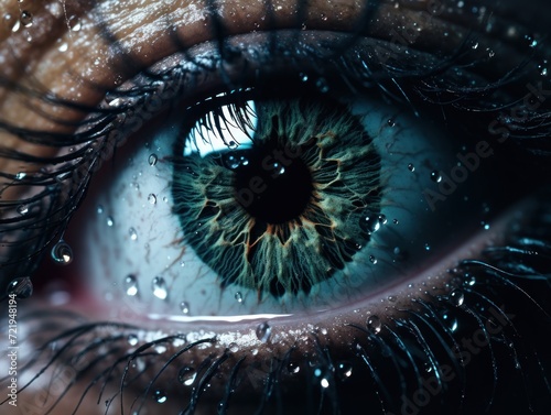 close up of a person s eye