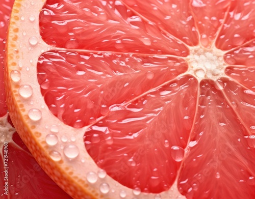 a close up of a grapefruit slice