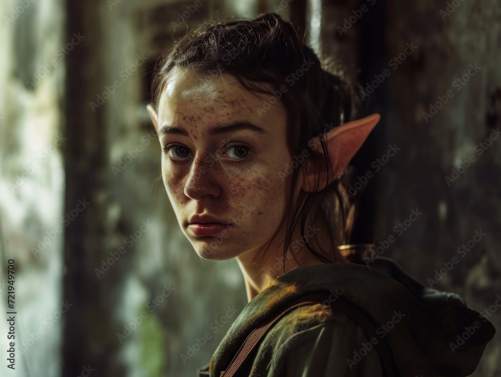 a woman with elf ears a woman with elf ears