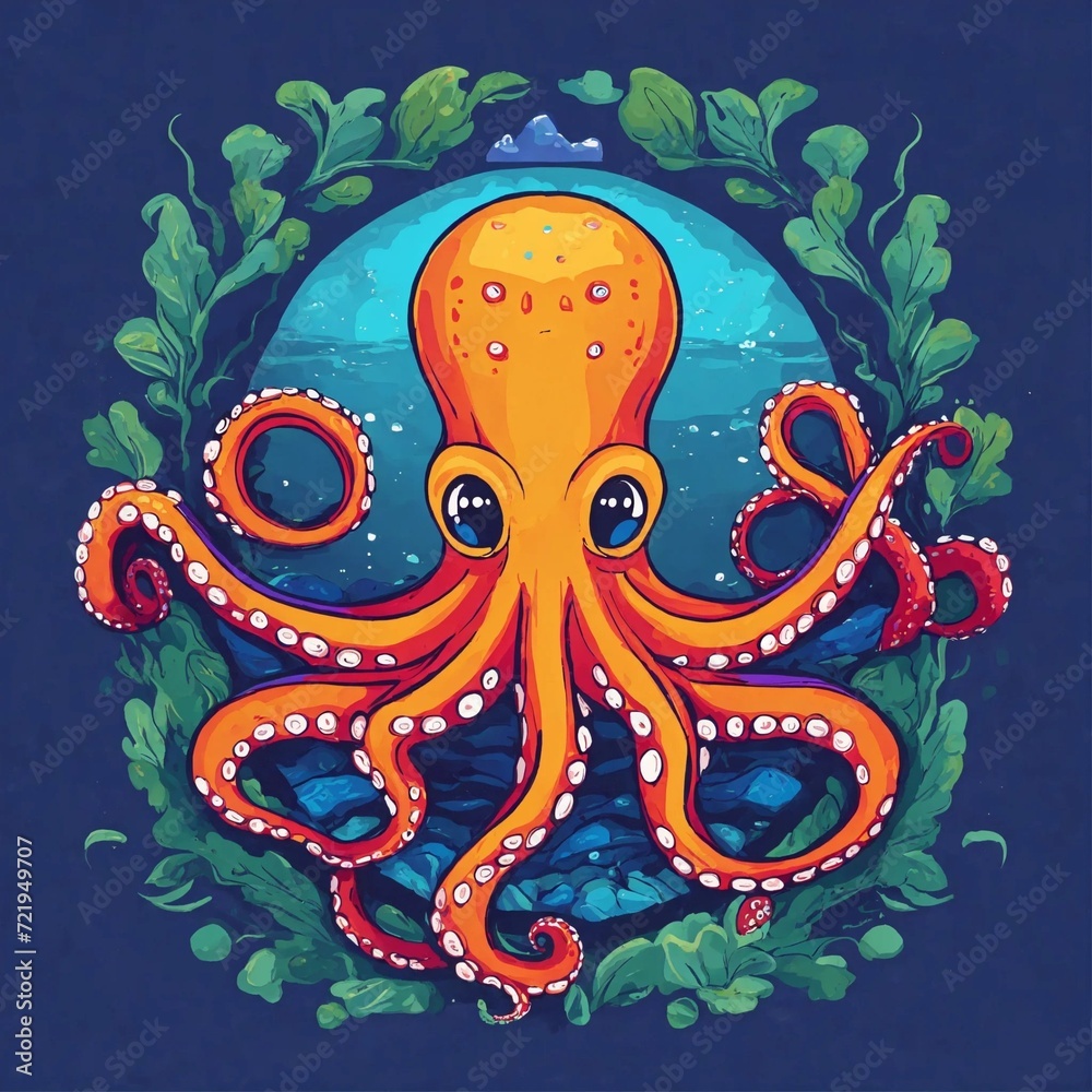 Cute Octopus Vector Logo: A Playful and Adorable Octopus Design in Vector Format. Perfect for Adding Whimsy and Charm to Your Graphic Design Projects. Explore the Delightful Underwater World Cute Octopus Vector Logo: A Playful and Adorable Octopus Design in Vector Format. Perfect for Adding Whimsy and Charm to Your Graphic Design Projects. Explore the Delightful Underwater World