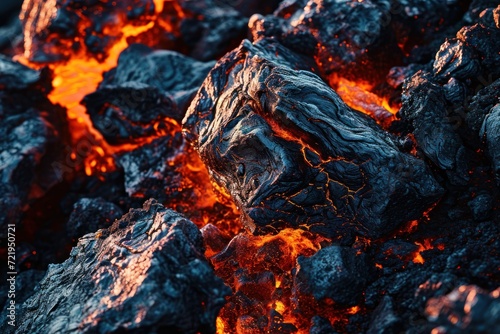 a close up of lava