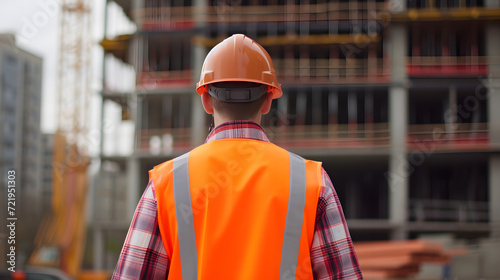 Young Engineer Overseeing Construction Site © Mystic