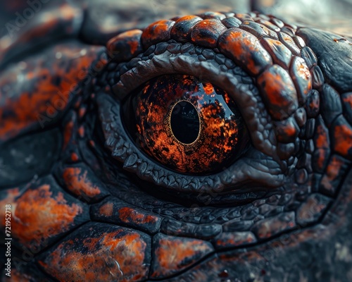 an eye of a reptile