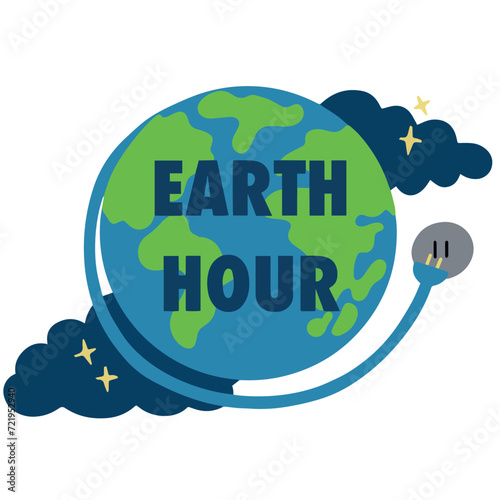 Cool design earth hour day vector illustration
