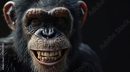 a close up of a monkey's face © sam