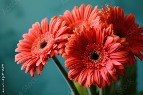 a group of orange flowers