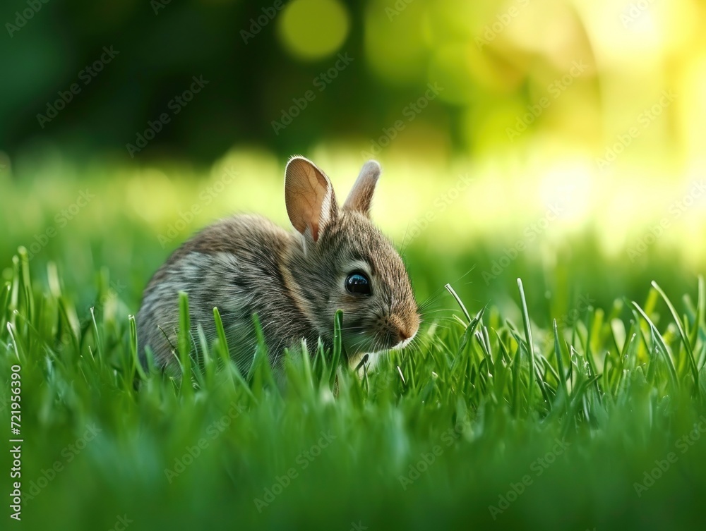 Fototapeta premium a rabbit in the grass