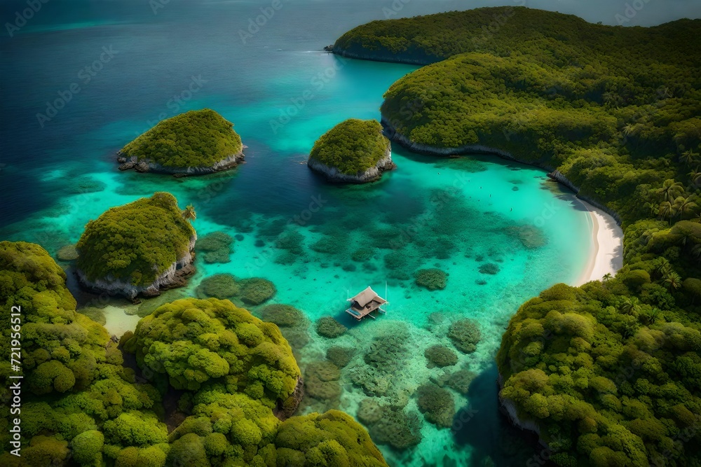coral reef in the island